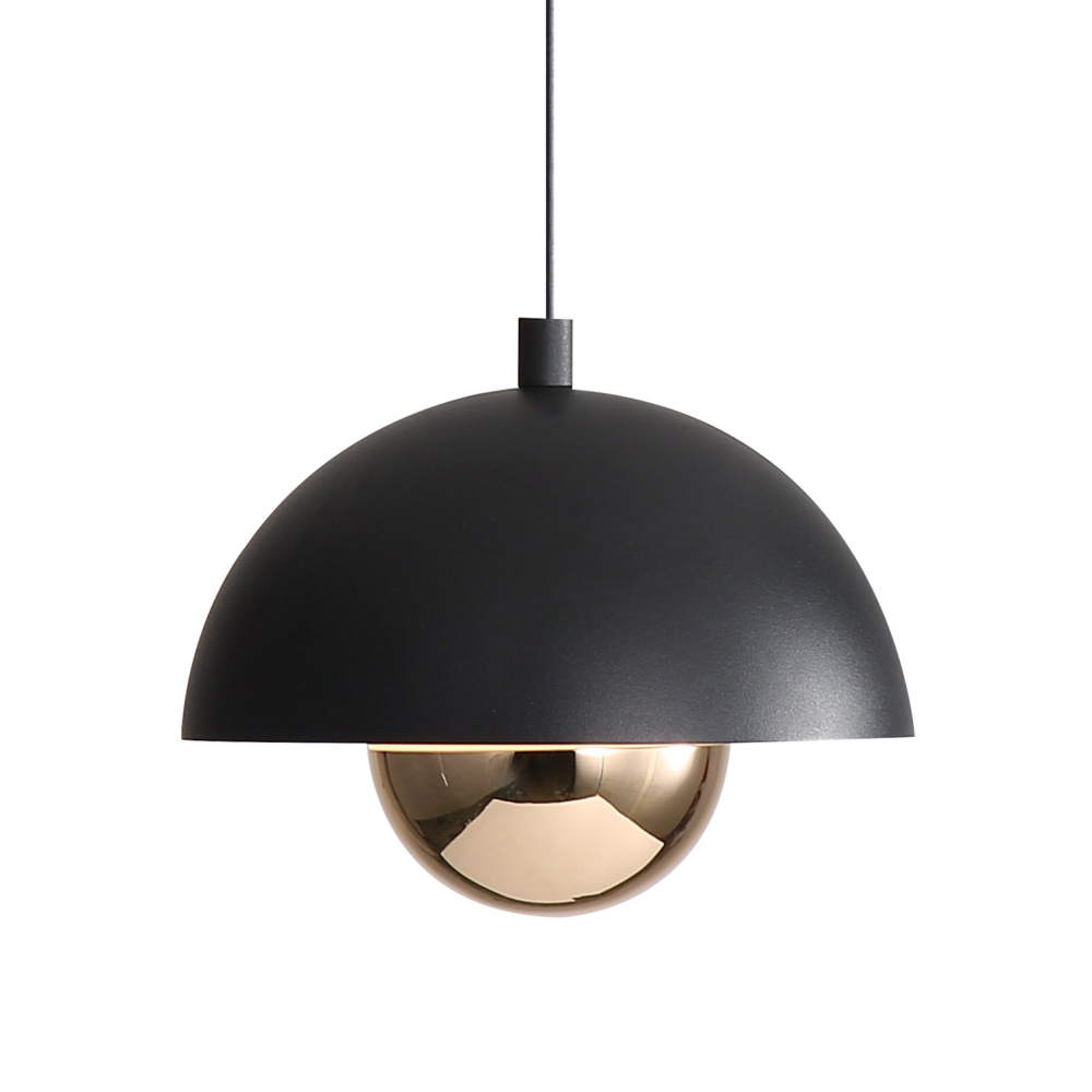 Wry Lighting Vintra Integrated LED Pendant in Sand Black and Copper shade